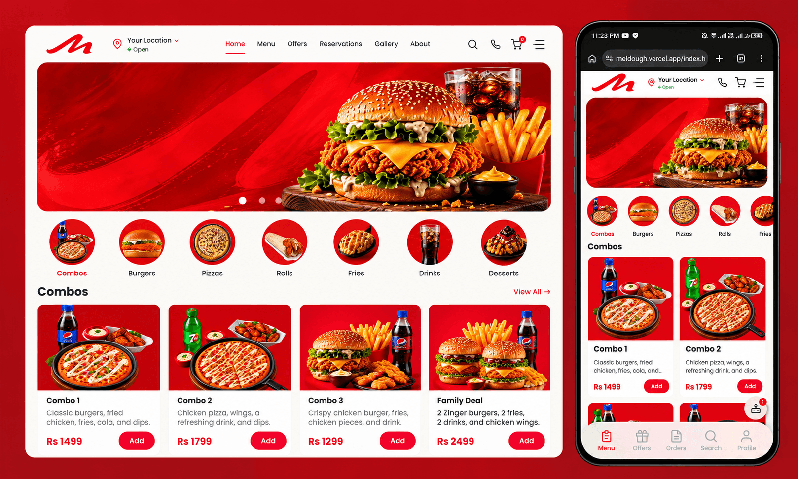 Template 1 website preview