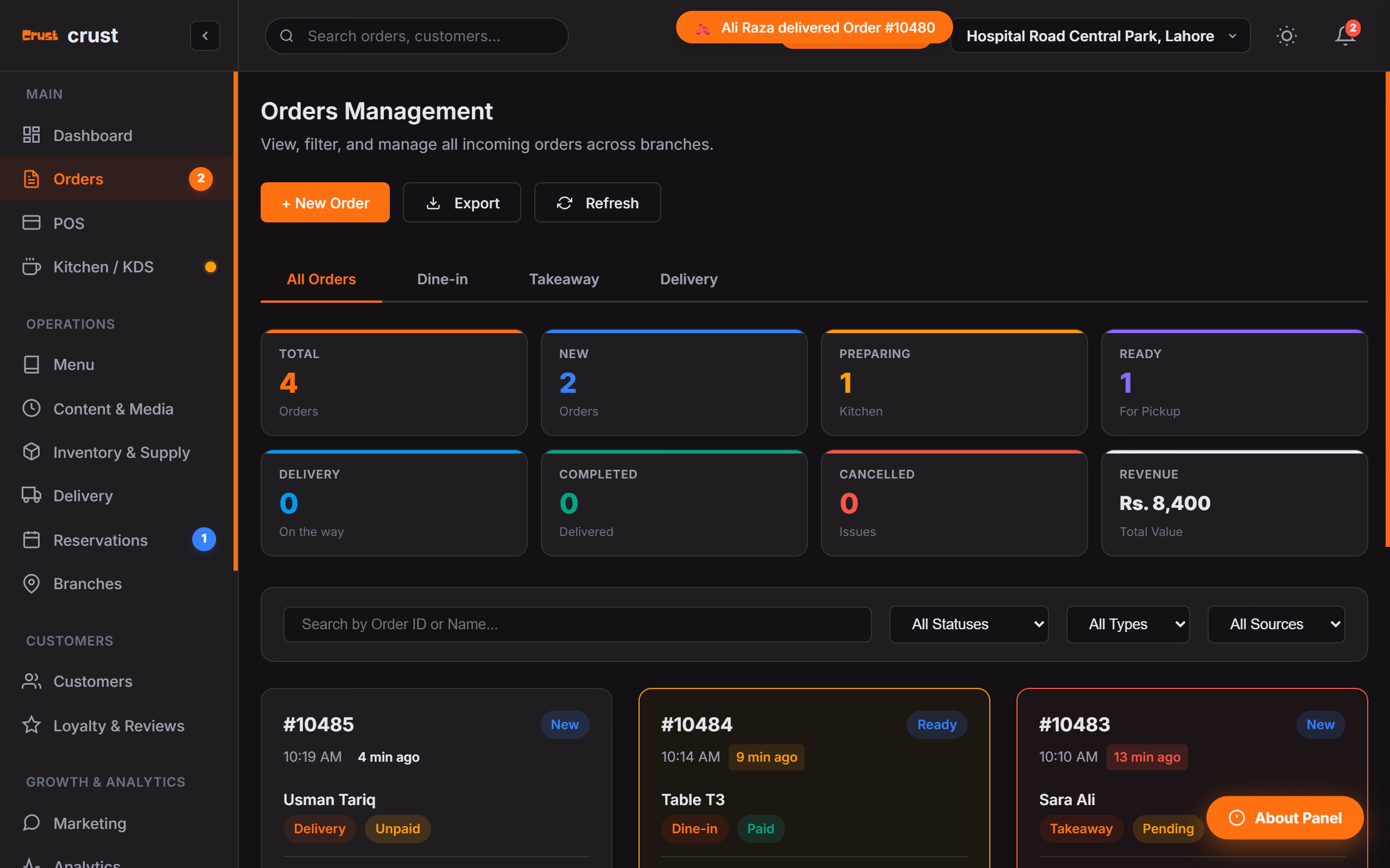 Live Map Dashboard