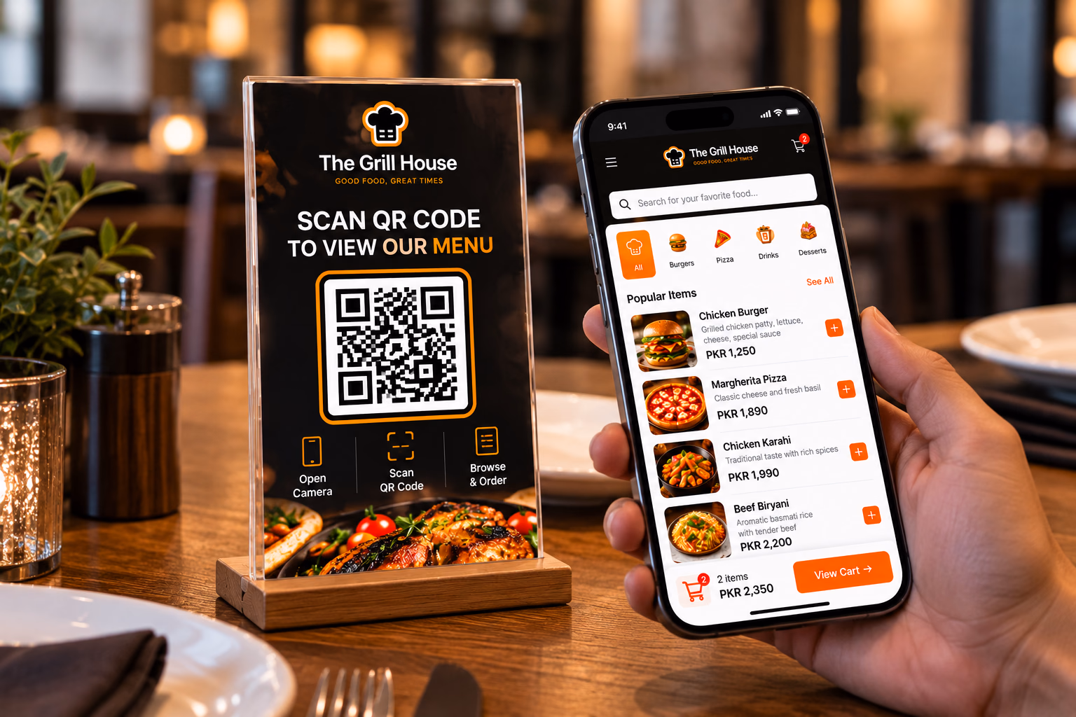 QR menu and self-ordering system
